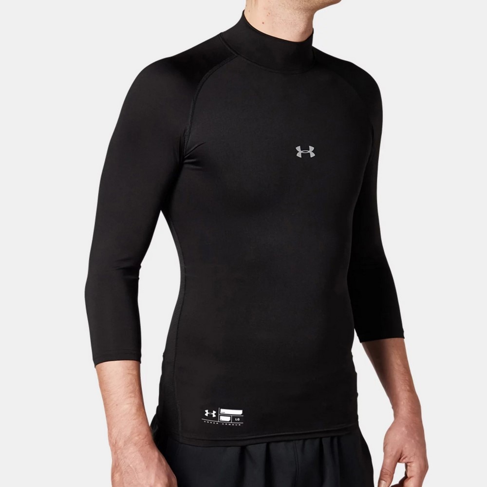 アンダーアーマー（UNDER ARMOUR）（メンズ）アンダーシャツ ヒートギアアーマー コンプレッション 3/4モック 1358644 001 速乾