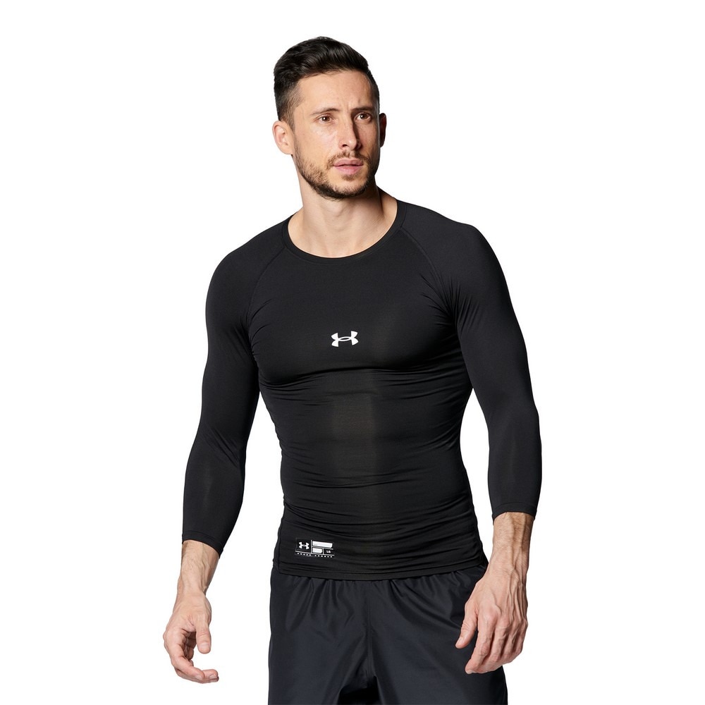 アンダーアーマー（UNDER ARMOUR）（メンズ）野球 アンダーシャツ ヒートギアアーマー コンプレッション 3/4クルー シャツ 1378235 001 速乾