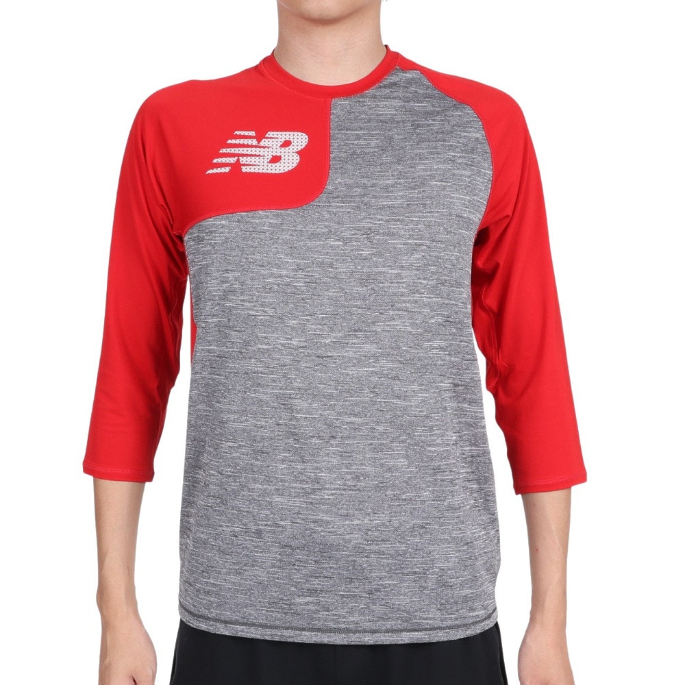 ニューバランス（new balance）（メンズ）野球 アシンメトリー3/4スリーブアンダーシャツ MT83704RREP 速乾