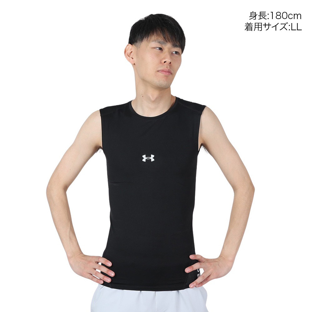 アンダーアーマー（UNDER ARMOUR）（メンズ）野球 ヒートギアアーマー コンプレッション スリーブレス クルーネック アンダーシャツ 1384730 001