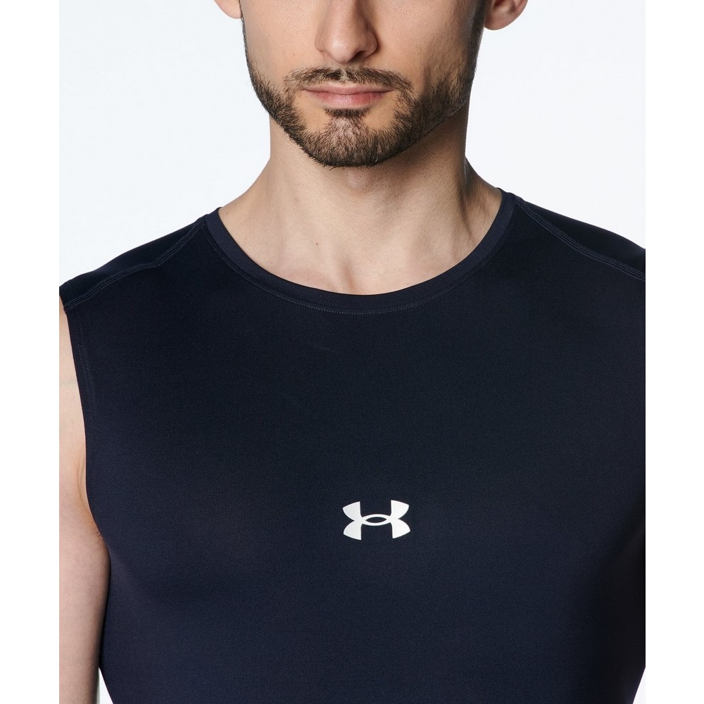 アンダーアーマー（UNDER ARMOUR）（メンズ）野球 ヒートギアアーマー コンプレッション スリーブレス クルーネック アンダーシャツ 1384730 410 速乾