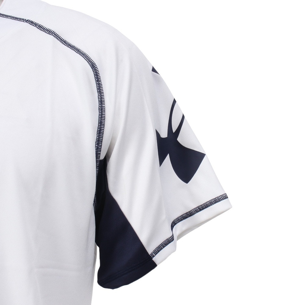 アンダーアーマー（UNDER ARMOUR）（メンズ）野球ウェア 1ボタン 半袖Tシャツ 1314084 100