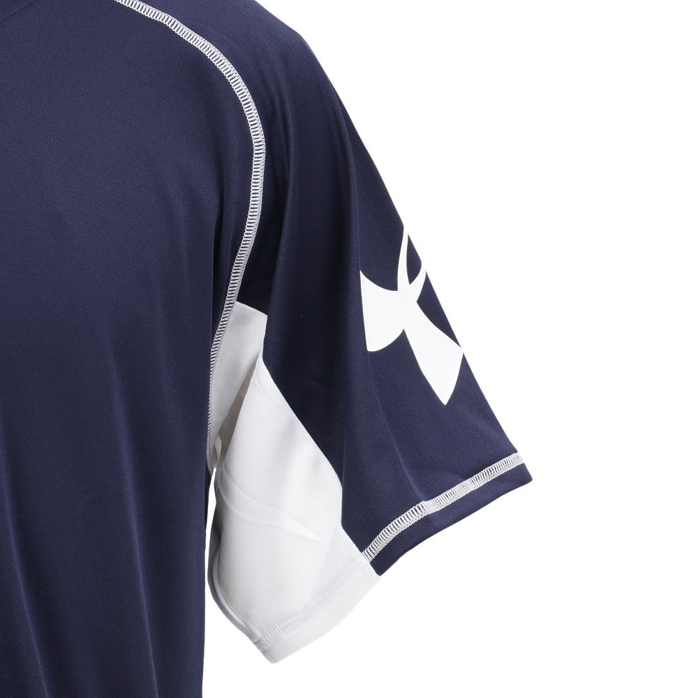 アンダーアーマー（UNDER ARMOUR）（メンズ）野球ウェア 1ボタン 半袖Tシャツ 1314084 410