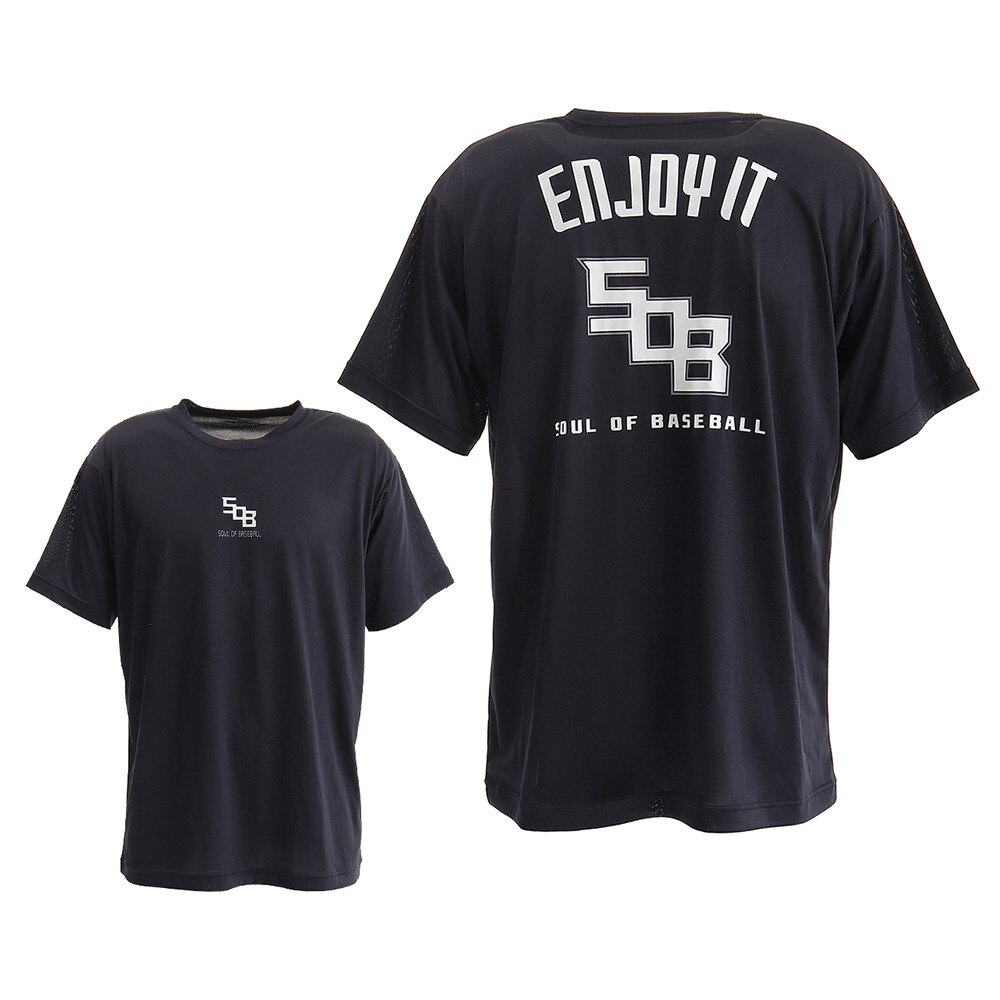  【大奉仕!多少のキズ汚れ有】半袖Tシャツ 723G8ES2524 BLK 野球ウェア