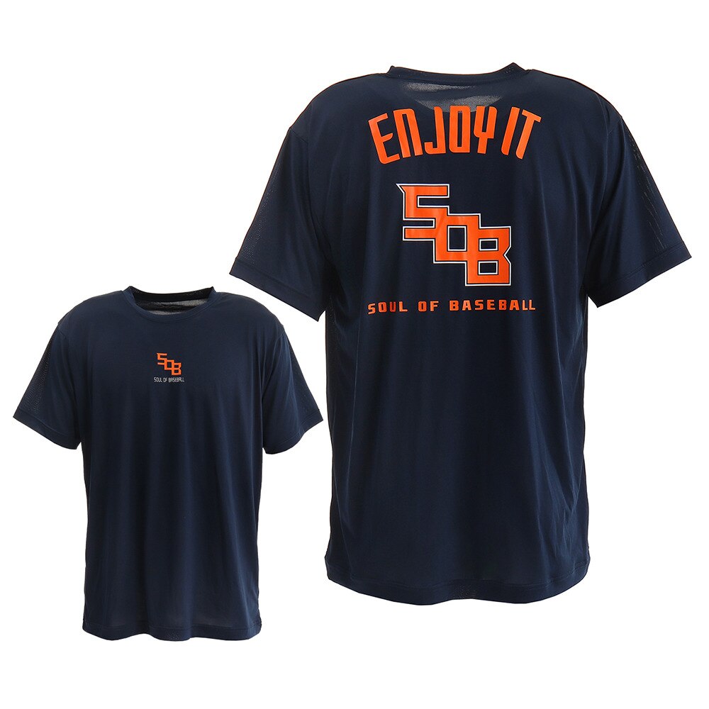  【大奉仕!多少のキズ汚れ有】半袖Tシャツ 723G8ES2524 NVY 野球ウェア