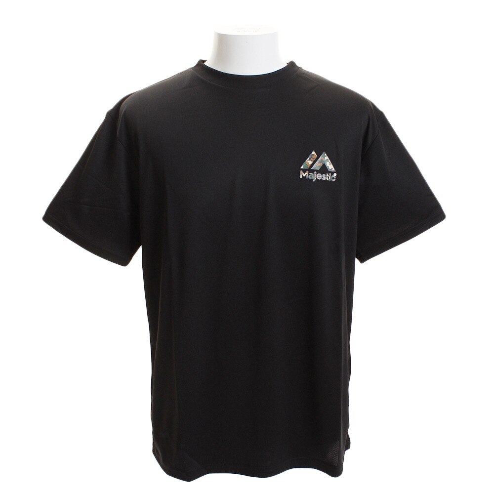  Tシャツ メンズ 半袖 カモフラージュロゴ XM01-TMJ-8S201-BLK1 【野球 スポーツ ウェア 一般】