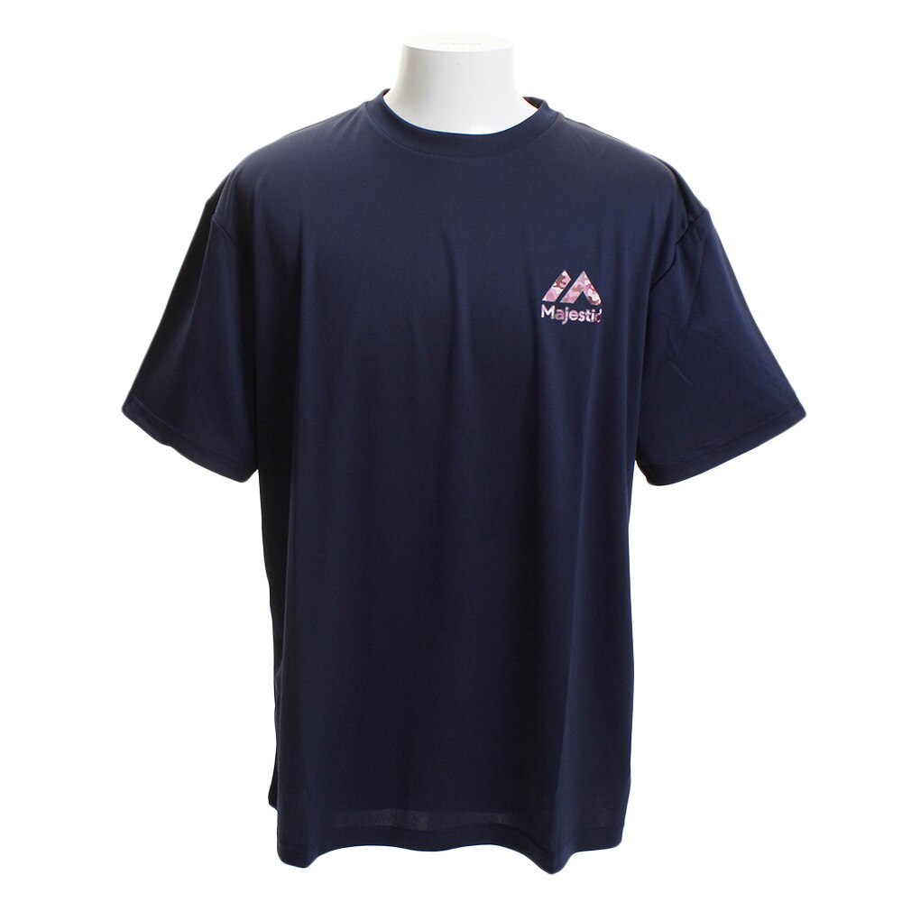  Tシャツ メンズ 半袖 カモフラージュロゴ XM01-TMJ-8S201-NVY1 【野球 スポーツ ウェア 一般】