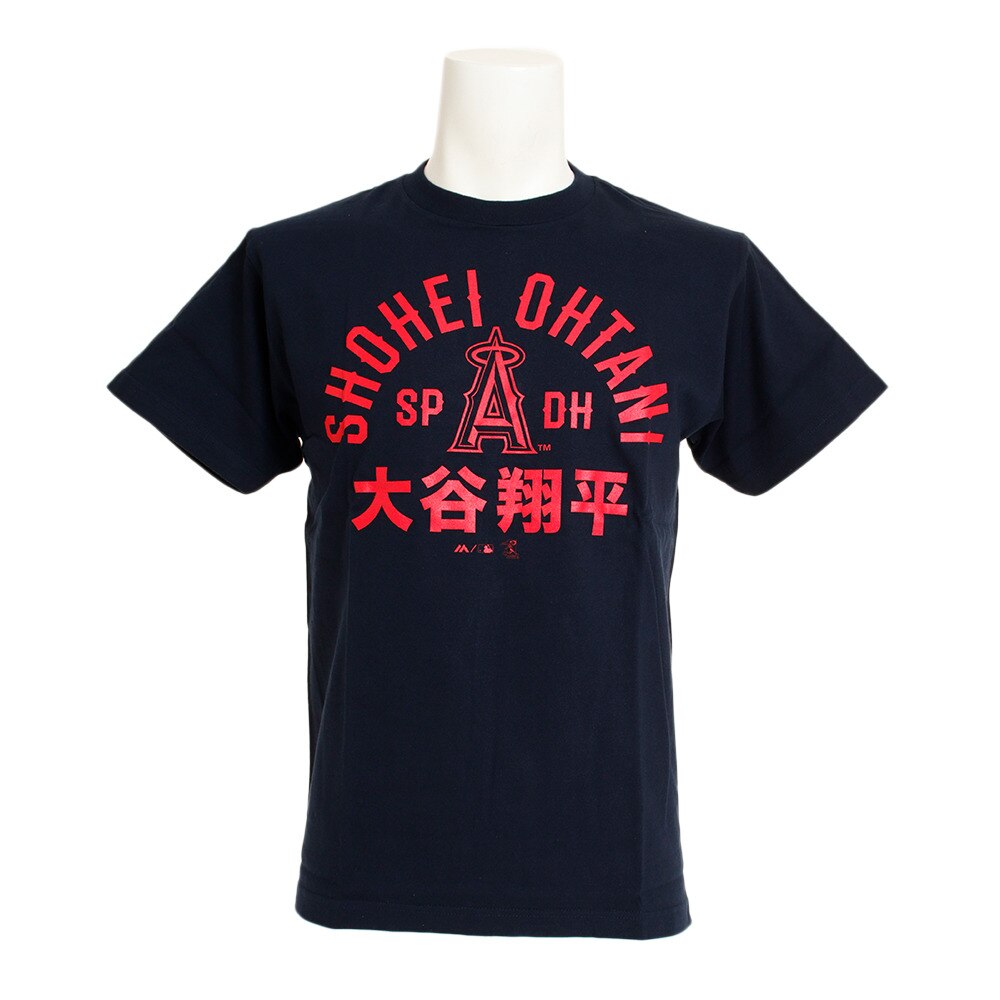  Tシャツ メンズ 半袖 大谷翔平 ロサンゼルス・エンゼルス 漢字 MM08-LA-8006-NV 【野球 スポーツ ウェア 一般】