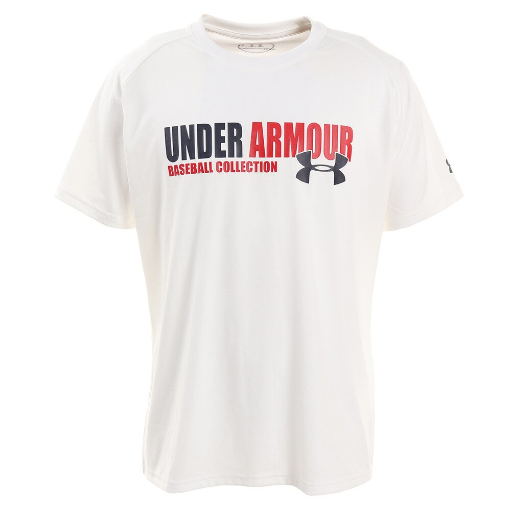 【多少の傷汚れありの為大奉仕】Tシャツ メンズ 半袖 テックテキスト 1331506 WHT BB 【野球 スポーツ ウェア 一般】
