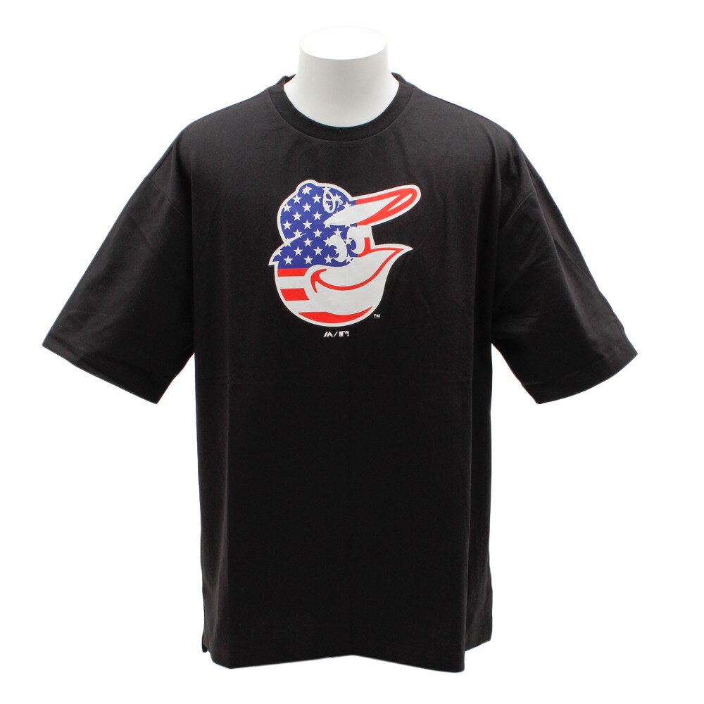  Tシャツ メンズ 半袖 アイテムロゴビッグ MM01-BO-9S39-BK 【野球 スポーツ ウェア 一般】