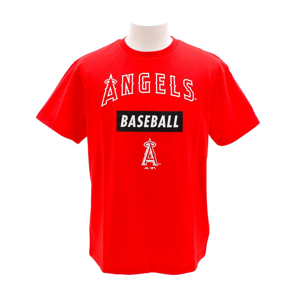  Tシャツ メンズ 半袖 アイテムプリント シャツ (LA) MM01-LA-9S30-RD 【野球 スポーツ ウェア 一般】
