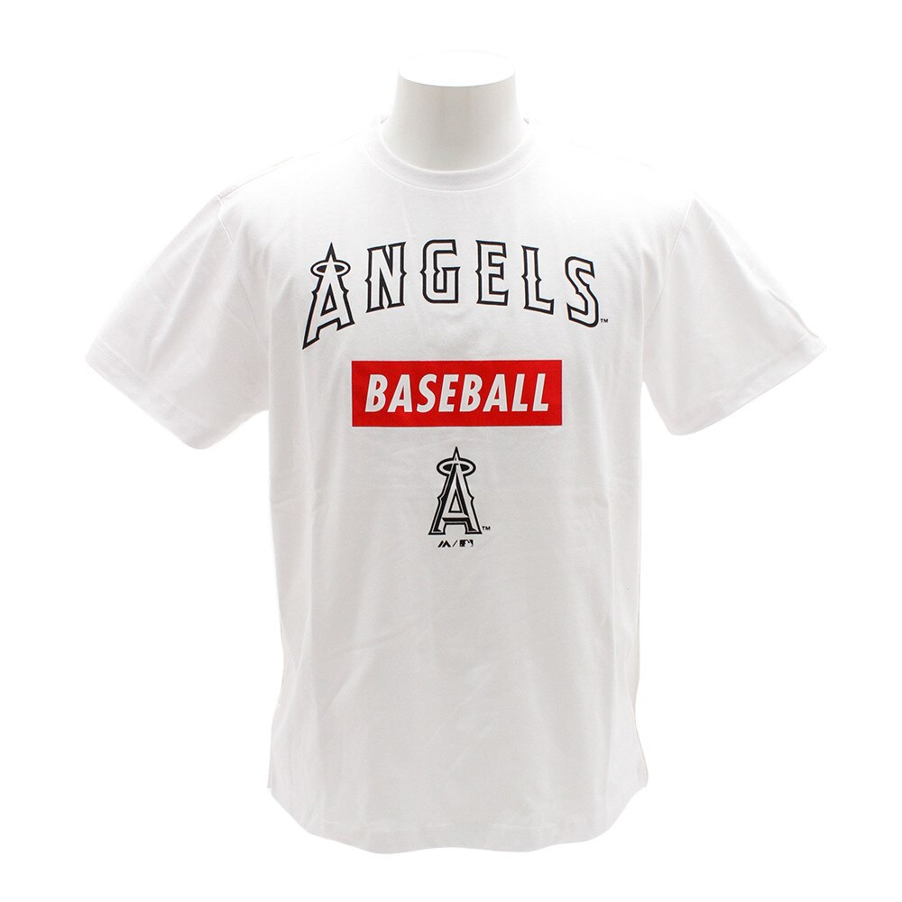  Tシャツ メンズ 半袖 アイテムプリント シャツ (LA) MM01-LA-9S30-WH 【野球 スポーツ ウェア 一般】