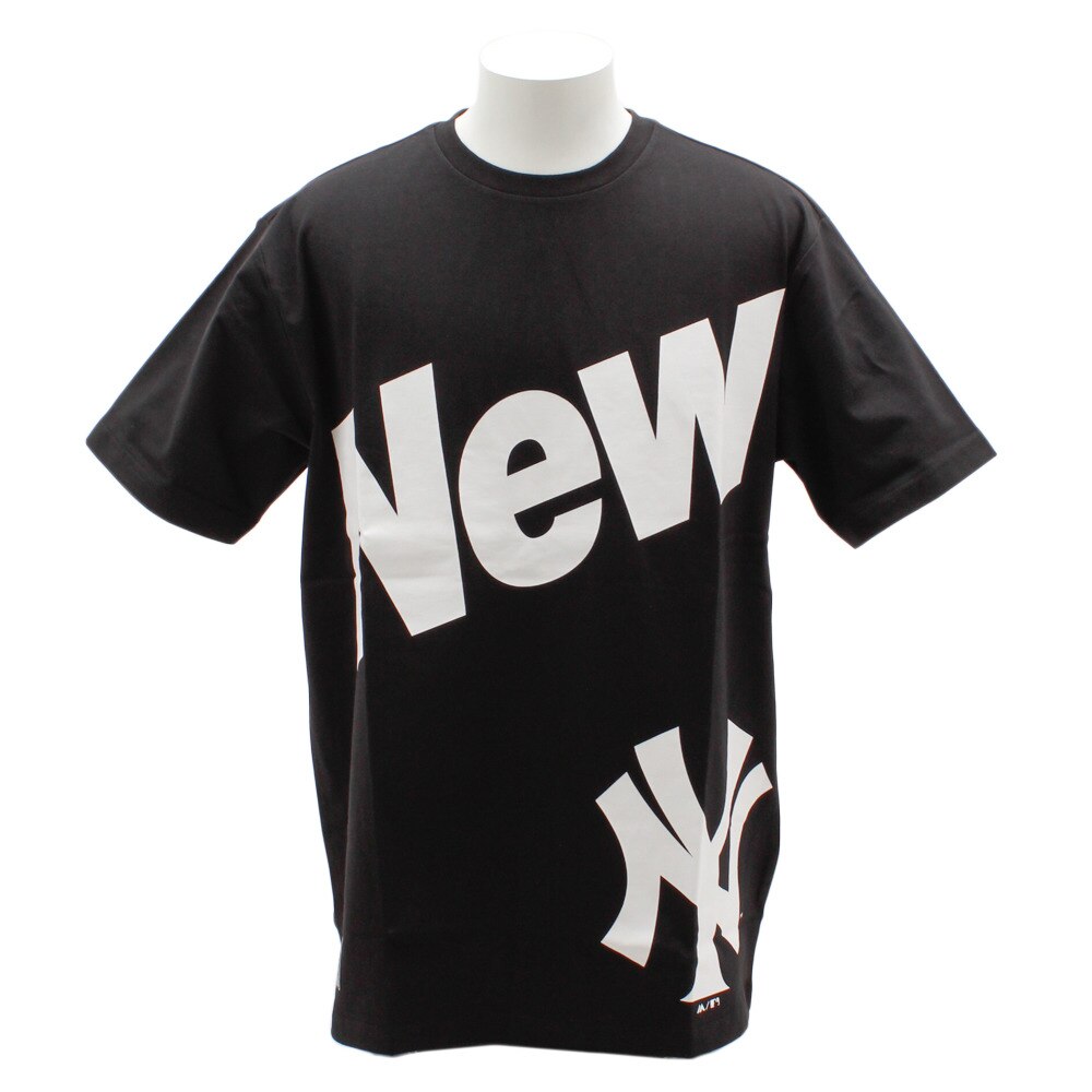  Tシャツ メンズ 半袖 ビッグプリント MM01-NY-9S06-BK 【野球 スポーツ ウェア 一般】