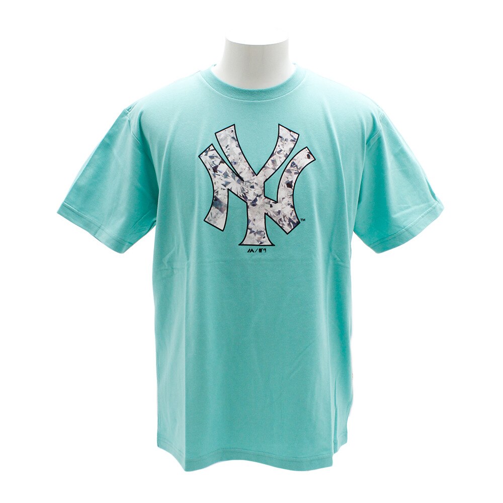  Tシャツ メンズ 半袖 ダイアモンドプリント MM01-NY-9S18-BU 【野球 スポーツ ウェア 一般】
