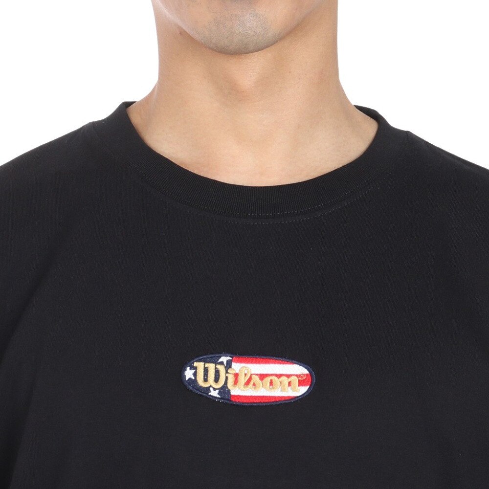 ウイルソン（Wilson）（メンズ）野球ウェア ショートスリーブTシャツ BK/USA WB6029401