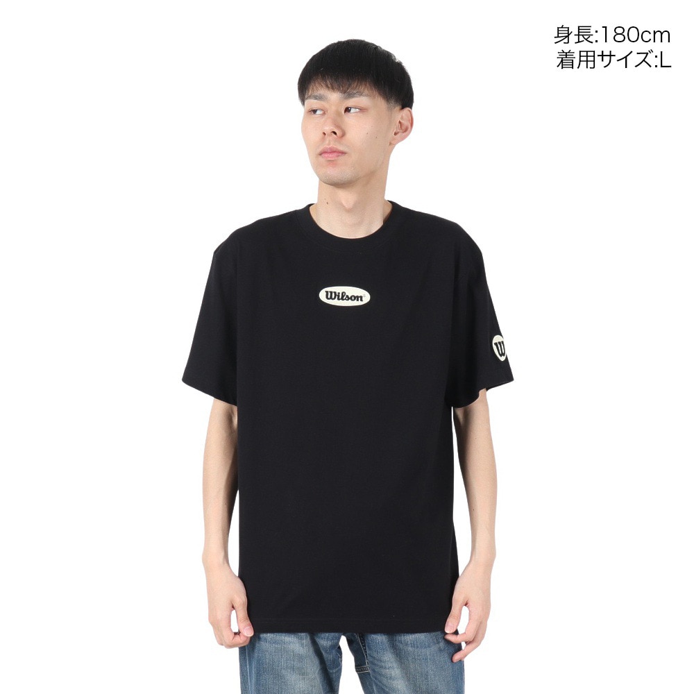 ウイルソン（Wilson）（メンズ）野球ウェア 半袖Tシャツ BK/BL WB6029405