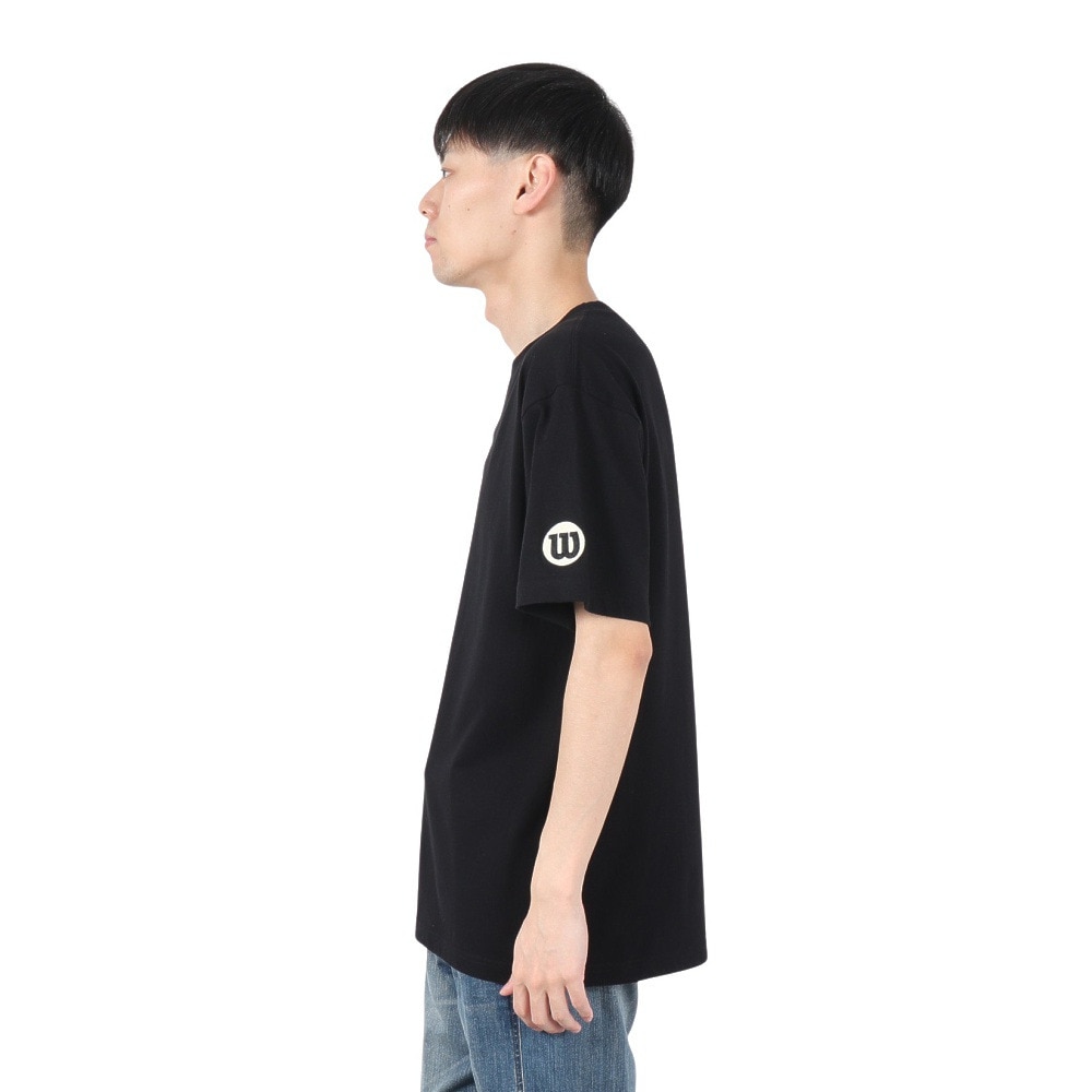 ウイルソン（Wilson）（メンズ）野球ウェア 半袖Tシャツ BK/BL WB6029405