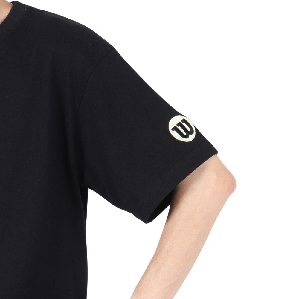 ウイルソン（Wilson）（メンズ）野球ウェア 半袖Tシャツ BK/BL WB6029405