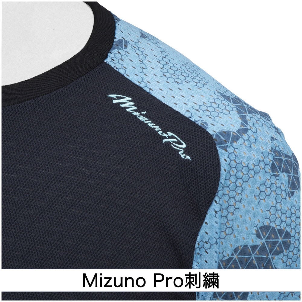 ミズノ（MIZUNO）（メンズ）野球ウェア ミズノプロ ドライエアロフローKUGEKI COOLER Tシャツ 12JAAT8214