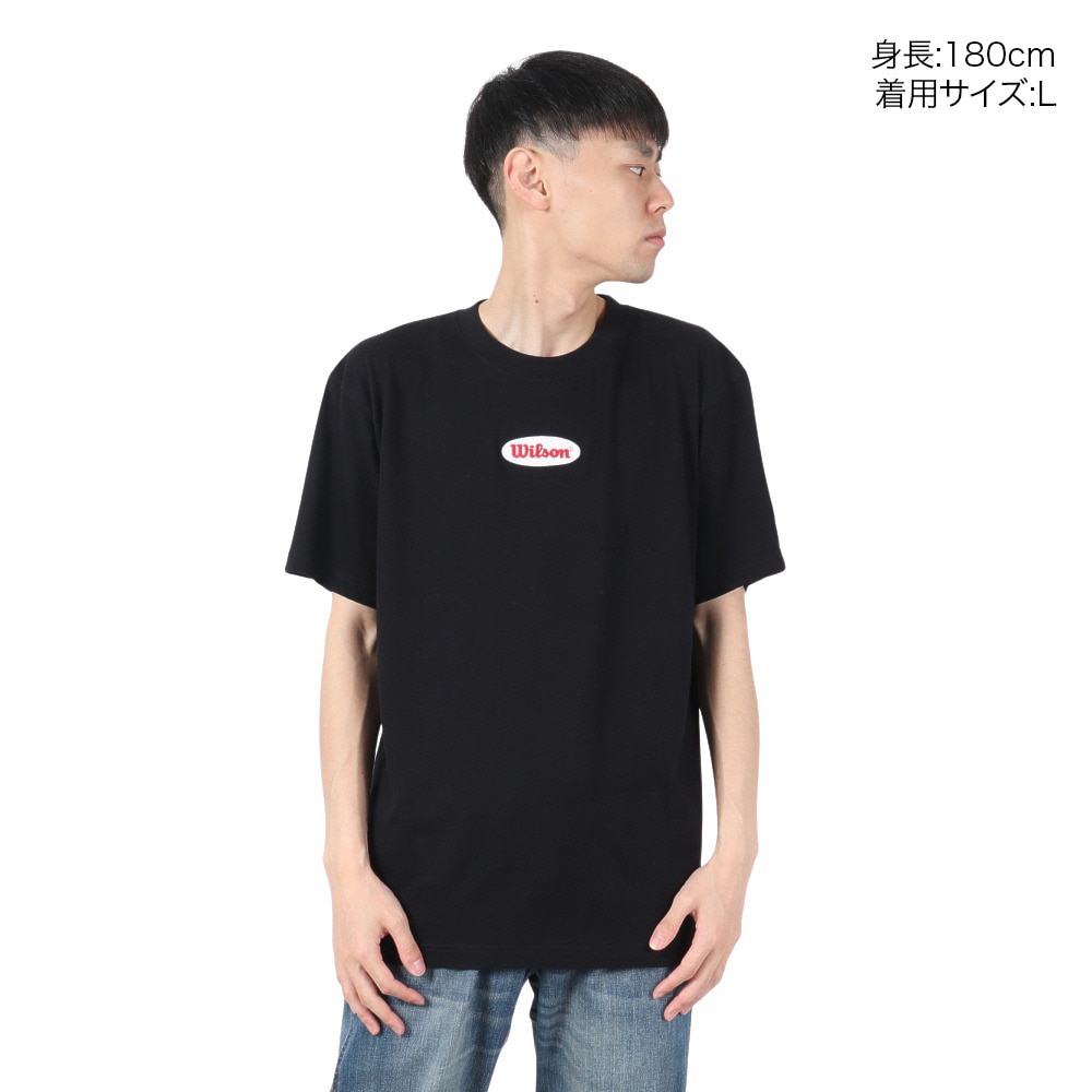 ウイルソン（Wilson）（メンズ）野球ウェア 半袖Tシャツ BK/WH WB6029404