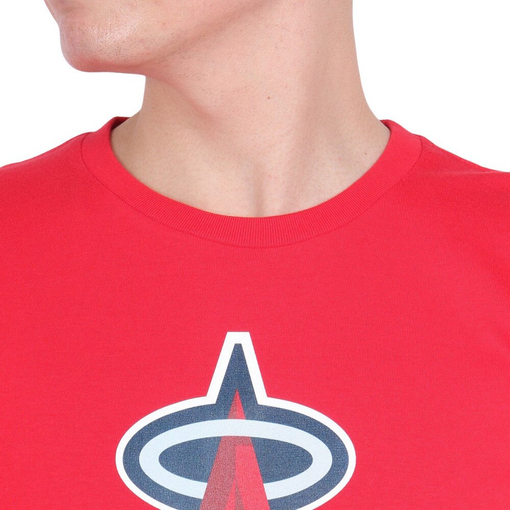 エムエルビー（MLB）（メンズ）野球ウェア ロサンゼルスエンゼルス カブト半袖Tシャツ ML01-23SS-0041-RED