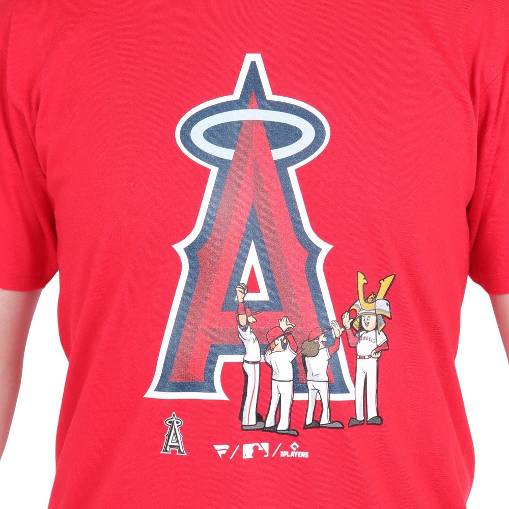 エムエルビー（MLB）（メンズ）野球ウェア ロサンゼルスエンゼルス カブト半袖Tシャツ ML01-23SS-0041-RED