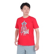 エムエルビー（MLB）（メンズ）野球ウェア ロサンゼルスエンゼルス カブト半袖Tシャツ ML01-23SS-0041-RED