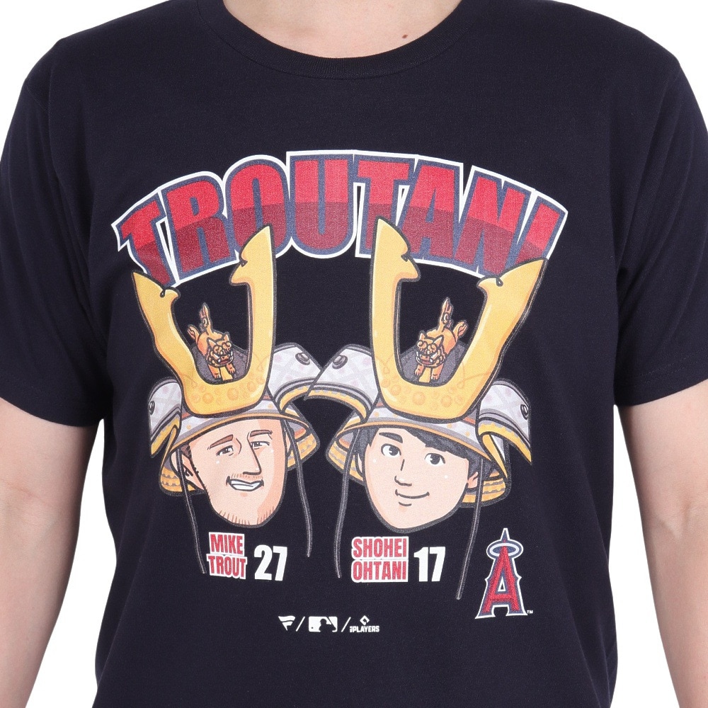 エムエルビー（MLB）（メンズ）野球ウェア ロサンゼルスエンゼルス トラウタニ トラウト×大谷 半袖Tシャツ ML01-23SS-0042-NVY