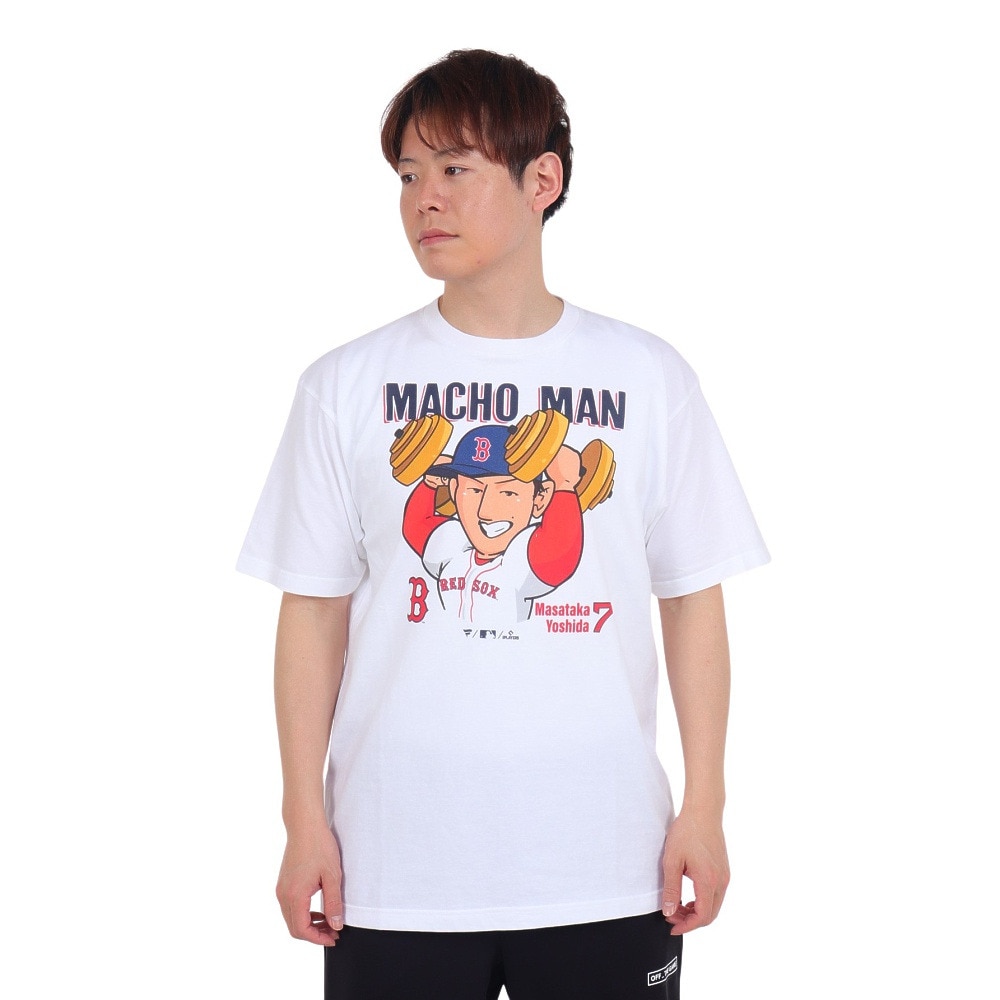 MJ・MLB（MJ・MLB）（メンズ）野球ウェア 吉田マッチョマン 半袖Tシャツ ML01-23SS-0070-WHT