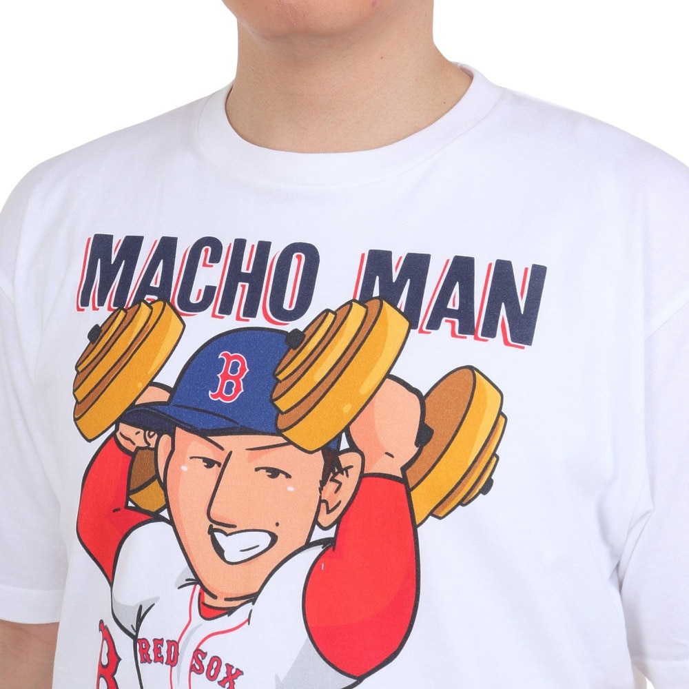 MJ・MLB（MJ・MLB）（メンズ）野球ウェア 吉田マッチョマン 半袖Tシャツ ML01-23SS-0070-WHT