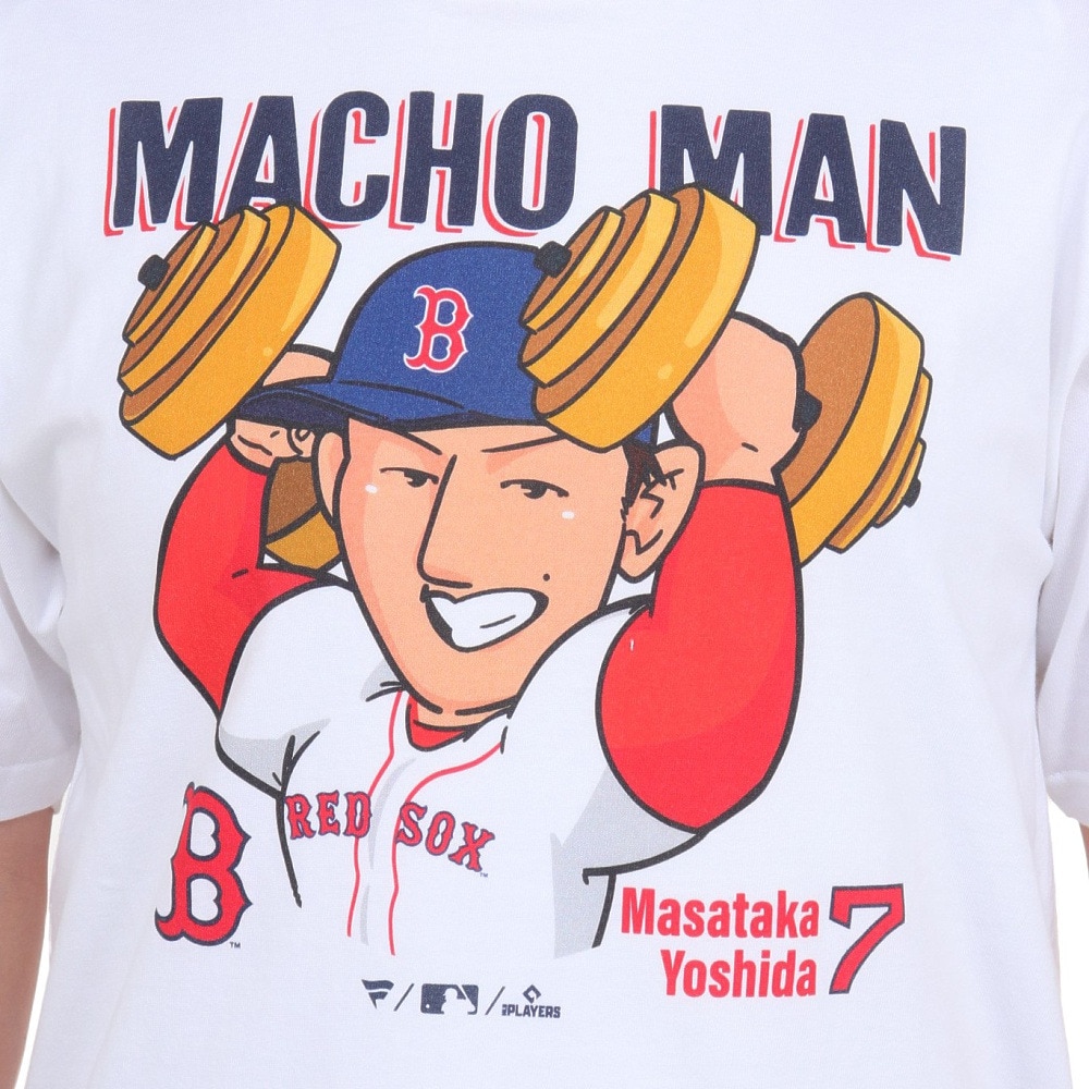MJ・MLB（MJ・MLB）（メンズ）野球ウェア 吉田マッチョマン 半袖Tシャツ ML01-23SS-0070-WHT