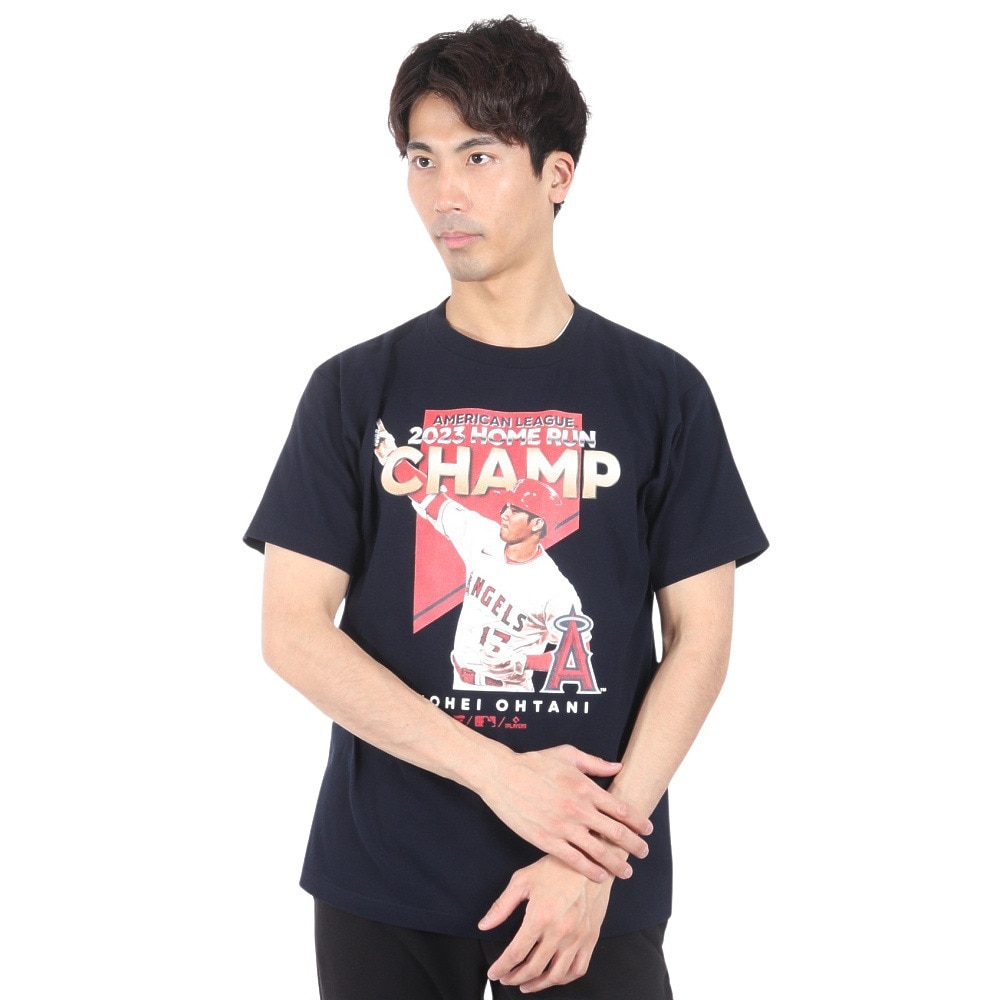 MJ・MLB（MJ・MLB）（メンズ、レディース）大谷翔平 Tシャツ ホームラン王 獲得記念 2023 野球ウェア ML01-23FW-0002-NVY