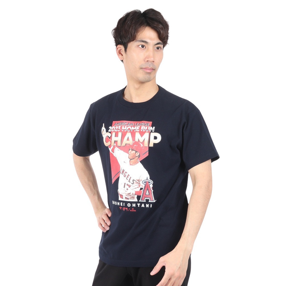 MJ・MLB（MJ・MLB）（メンズ、レディース）大谷翔平 Tシャツ ホームラン王 獲得記念 2023 野球ウェア ML01-23FW-0002-NVY