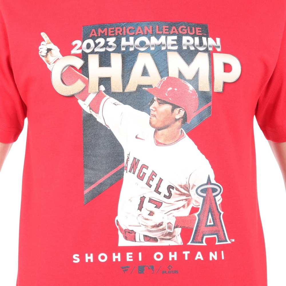 MJ・MLB（MJ・MLB）（メンズ、レディース）大谷翔平 Tシャツ ホームラン王 獲得記念 2023 野球ウェア ML01-23FW-0002-RED