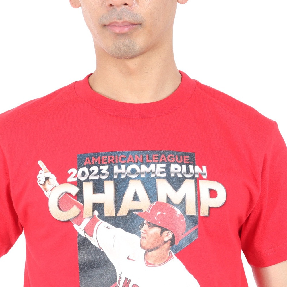 MJ・MLB（MJ・MLB）（メンズ、レディース）大谷翔平 Tシャツ ホームラン王 獲得記念 2023 野球ウェア ML01-23FW-0002-RED