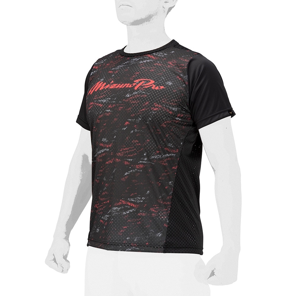 ミズノ（MIZUNO）（メンズ、レディース）野球ウェア グラフィック 半袖Tシャツ 12JABT7009