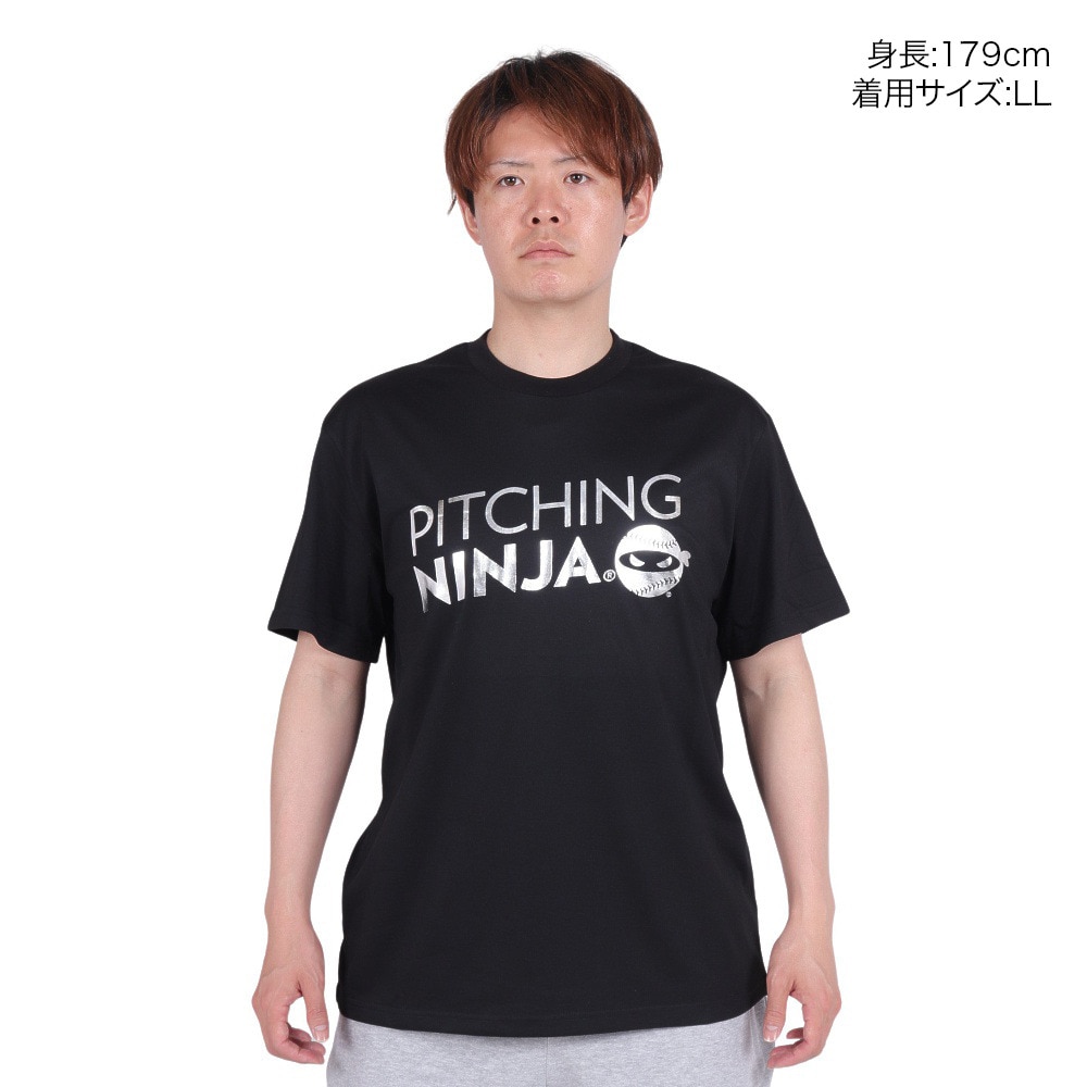 PITCHING NINJA（PITCHING NINJA ）（メンズ）野球ウェア WORD 半袖Tシャツ OT0124SS0003-BLK
