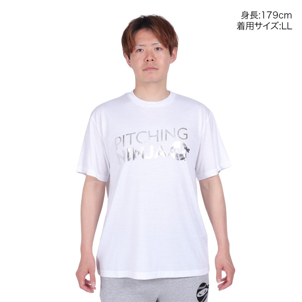 PITCHING NINJA（PITCHING NINJA ）（メンズ）野球ウェア WORD 半袖Tシャツ OT0124SS0003-WHT