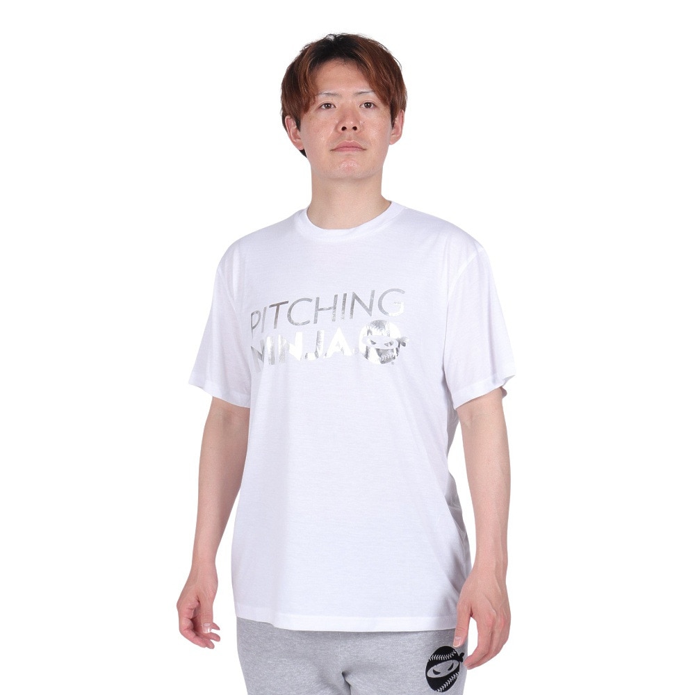 PITCHING NINJA（PITCHING NINJA ）（メンズ）野球ウェア WORD 半袖Tシャツ OT0124SS0003-WHT