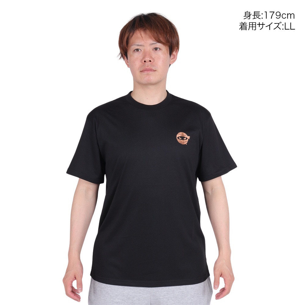 PITCHING NINJA（PITCHING NINJA ）（メンズ）野球ウェア スモールロゴ 半袖Tシャツ OT0124SS0004-BLK