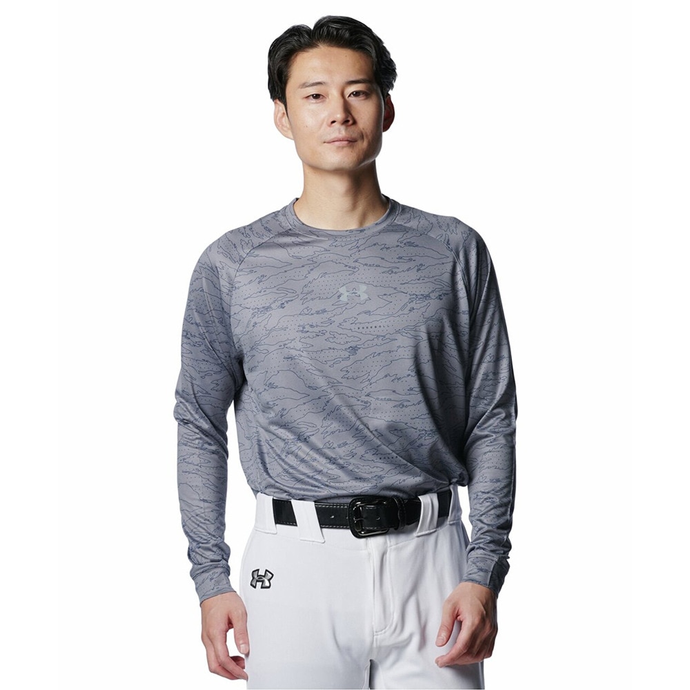 アンダーアーマー（UNDER ARMOUR）（メンズ）野球ウェア UAテック ノベルティ ロングスリーブ クルーネック Tシャツ 1388135 024