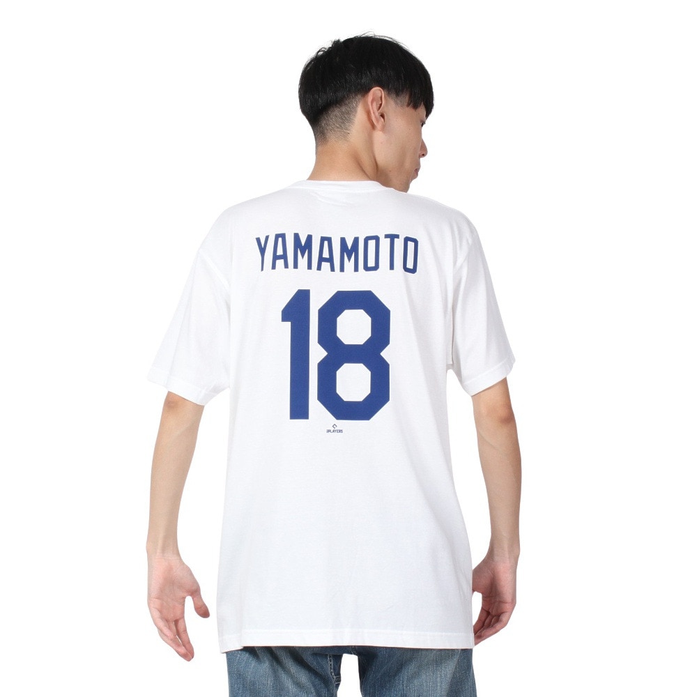 ファナティクス（Fanatics）（メンズ）野球ウェア ロサンゼルス・ドジャース 半袖Tシャツ 山本由伸 ML01-24SS-0023-WHT