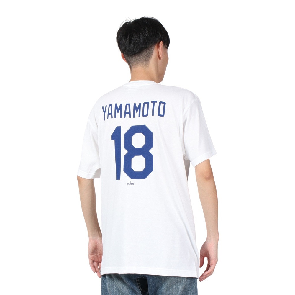 ファナティクス（Fanatics）（メンズ）野球ウェア ロサンゼルス・ドジャース 半袖Tシャツ 山本由伸 ML01-24SS-0023-WHT