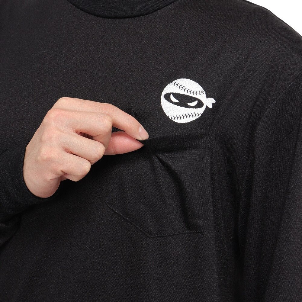 PITCHING NINJA（PITCHING NINJA ）（メンズ）ピッチングニンジャ 野球ウェア 長袖Tシャツ OT0324FW0001-BLK