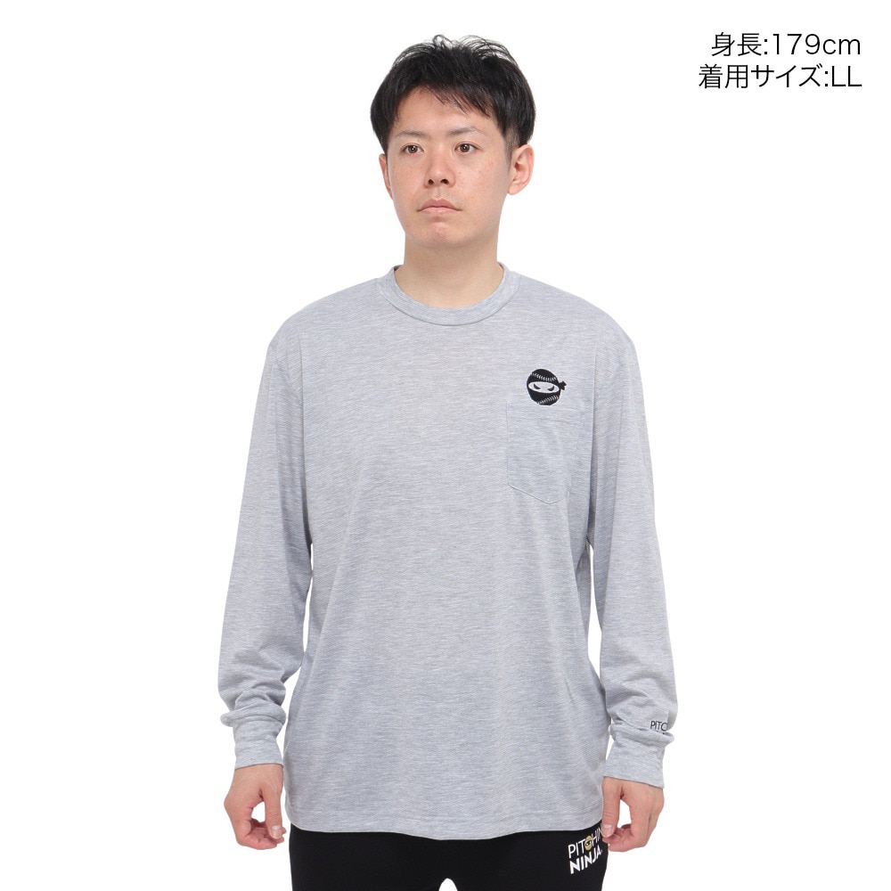 PITCHING NINJA（PITCHING NINJA ）（メンズ）ピッチングニンジャ 野球ウェア 長袖Tシャツ OT0324FW0001-GRY