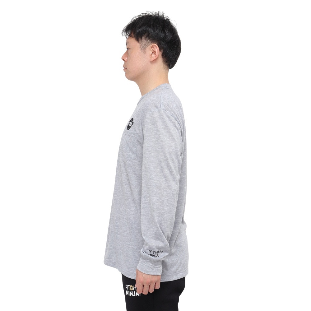 PITCHING NINJA（PITCHING NINJA ）（メンズ）ピッチングニンジャ 野球ウェア 長袖Tシャツ OT0324FW0001-GRY