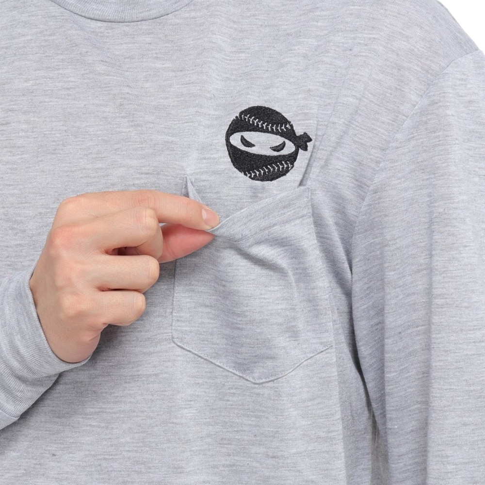 PITCHING NINJA（PITCHING NINJA ）（メンズ）ピッチングニンジャ 野球ウェア 長袖Tシャツ OT0324FW0001-GRY