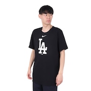 (メンズ)野球ウェア ラージロゴ コットン 半袖Tシャツ ロサンゼルス ドジャース N199-00A-LD-CJP