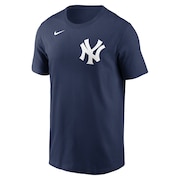 (メンズ)野球ウェア ワードマーク コットン半袖Tシャツ ニューヨーク ヤンキース N199-44B-NK-0U5