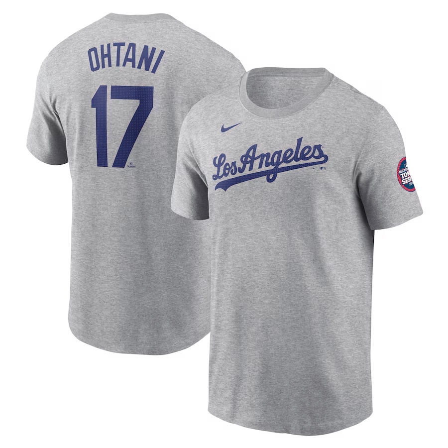 エムエルビー（MLB）（メンズ）【MLB 東京シリーズ】野球ウェア ネーム&ナンバー 半袖Tシャツ 袖パッチ付 ロサンゼルス ドジャース 大谷翔平 N199-06G-LD9-01F-P